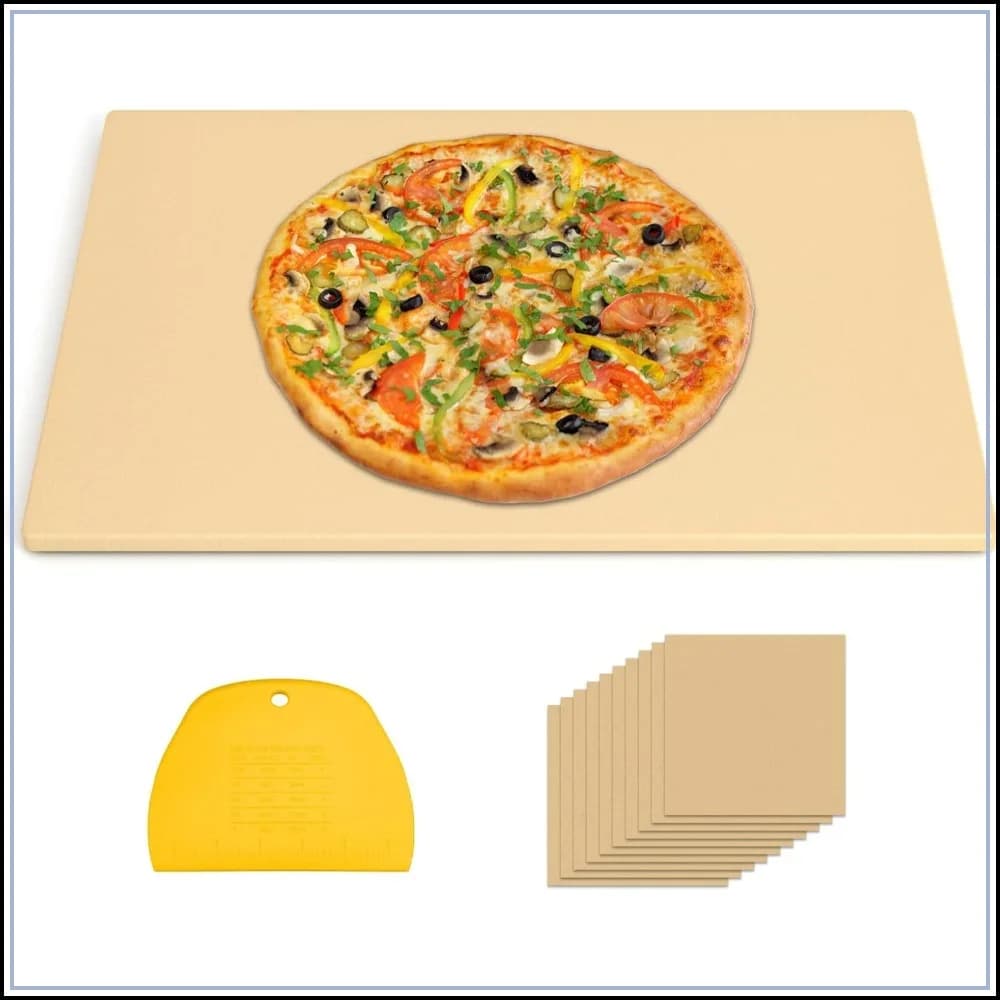 22x14 Inch Extra Large Pizza Stone, Rectangular Baking Stone for Oven & Grill, Commercial Grade for Bread & Pizza