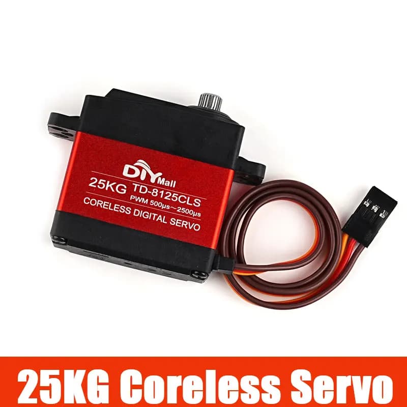 Servo Digitale TD-8125CLS 25KG con Motore Coreless a Coppia Elevata, Ingranaggi Metallici 25T, Braccio 180 270 360 Gradi, Alta Tensione per Auto RC e Crawler