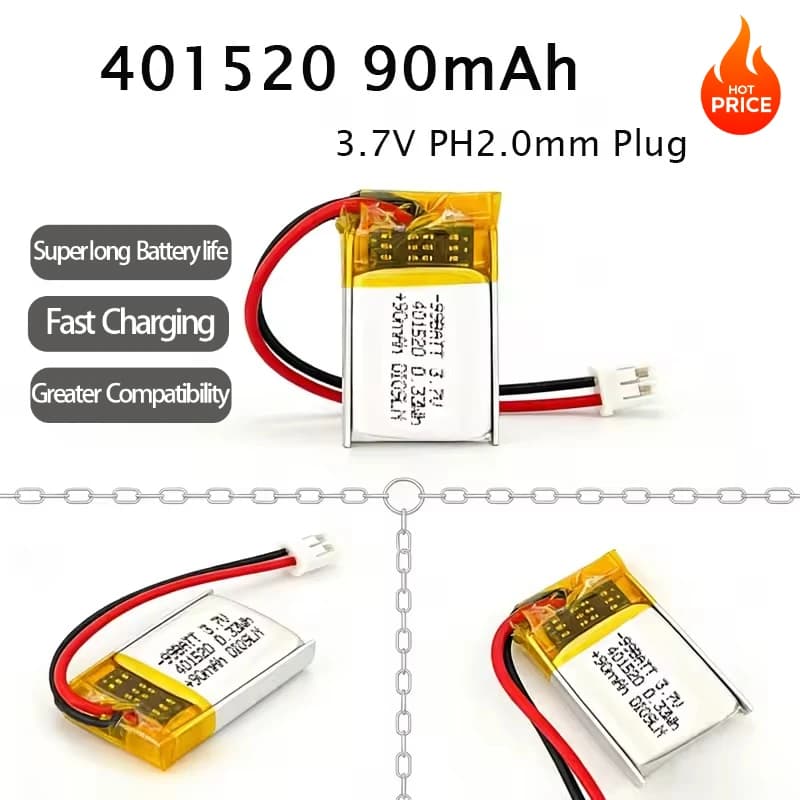 1-10 pezzi 401520 Batteria Li-Polymer da 3,7 V di ricambio per 401519 401420 Auricolare Bluetooth Mouse wireless Batteria Lipo
