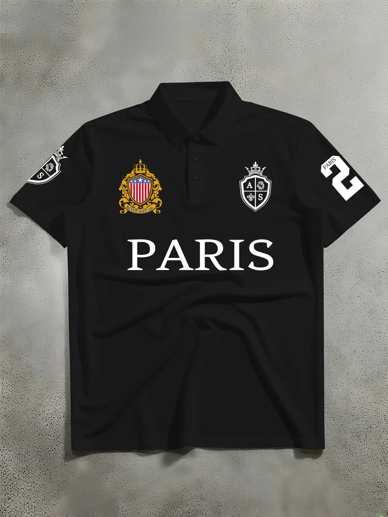 2026 Summer New Men's Short Sleeved Polo Shirt, Paris "Paris" Letter Printed Polo Shirt, Suitable for Outdoor Sports