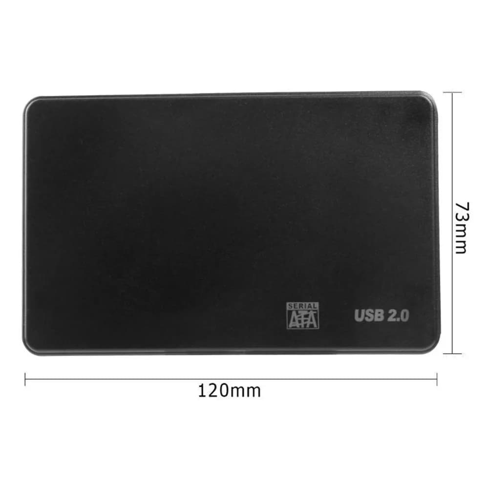 Nuovo Box Esterno in Plastica USB 2.0/3.0 per SSD/HDD SATA da 2,5 Pollici con Cavo USB e Custodia