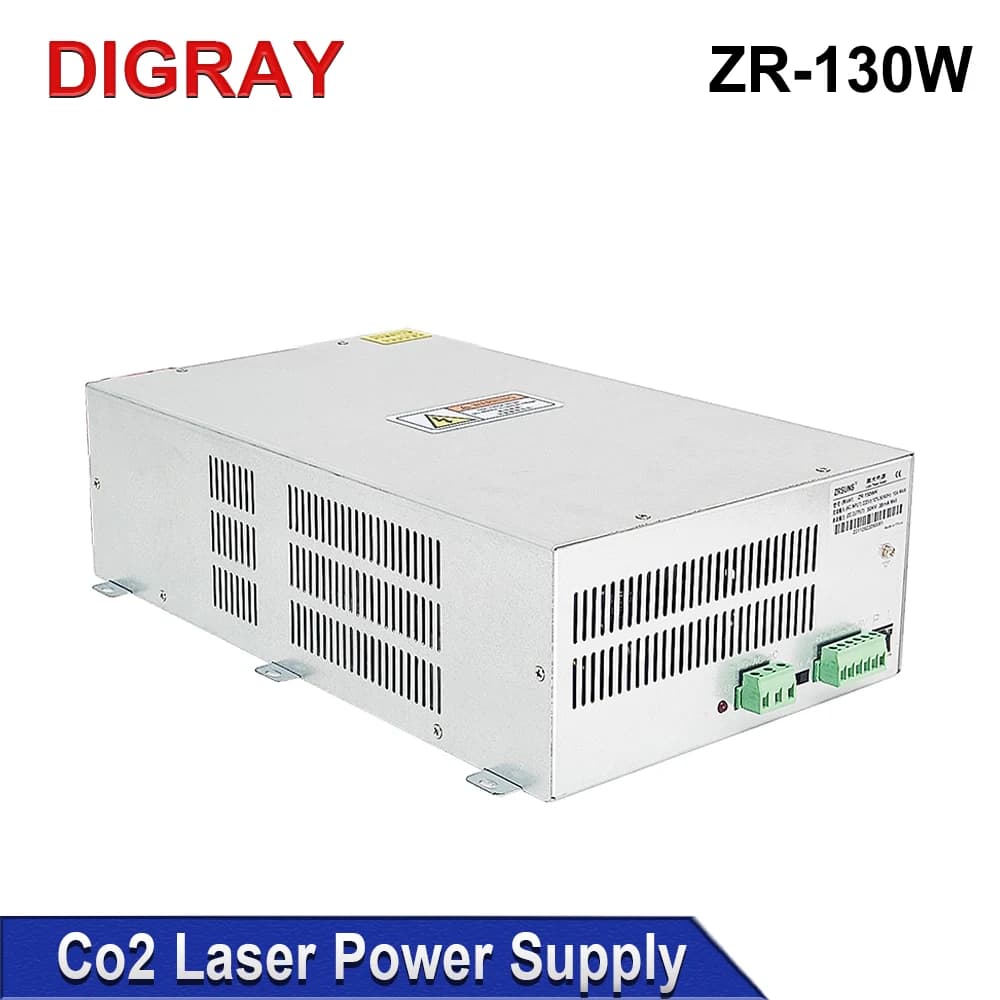 Alimentatore Laser DIGRAY ZRSUNS-130W per Tubo Laser CO2 in Vetro da 130W 150W per Macchine per Incisione e Taglio, 2 Anni di Garanzia