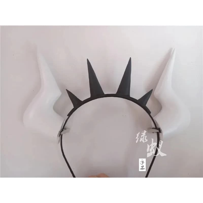2025 aaa Game Helltaker Lucifer Horn Crown Head Head Copricapi Hairwear Puntelli Cosplay Accessories Hair Clip