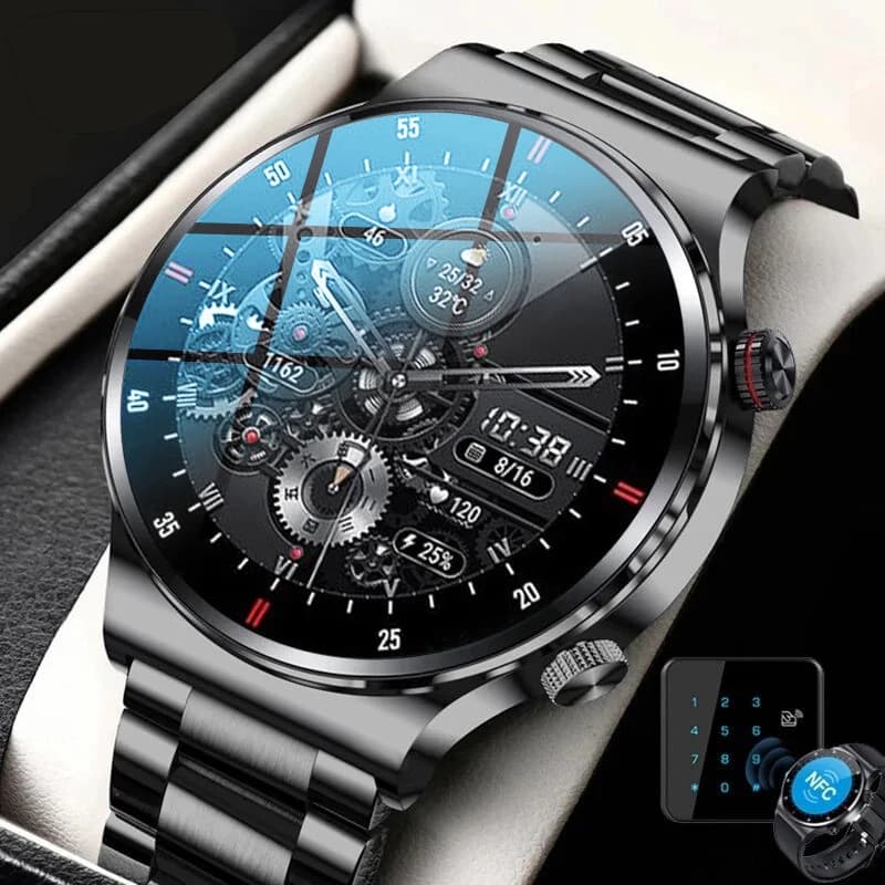 Di lusso QW33 Orologi Intelligenti Da Uomo NFC Chiamata Senza Fili Fitness Impermeabile Sport Da Polso Smartwatch Intelligenti per Le Donne Android 2025