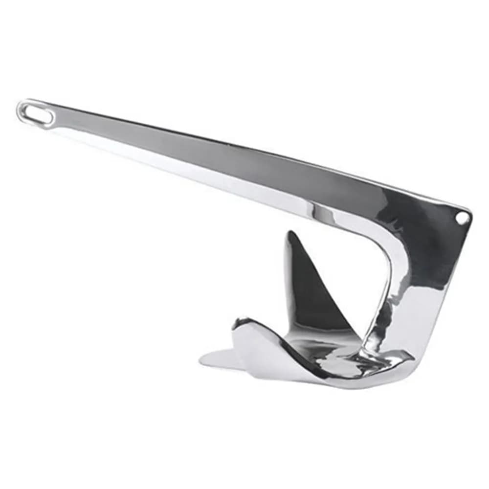 ZD Customized Marine Hardware Bruce Style Boat Anchor 316 Stainless Steel Claw Anchor Mirror High Polished Boat Anchors 15 kg