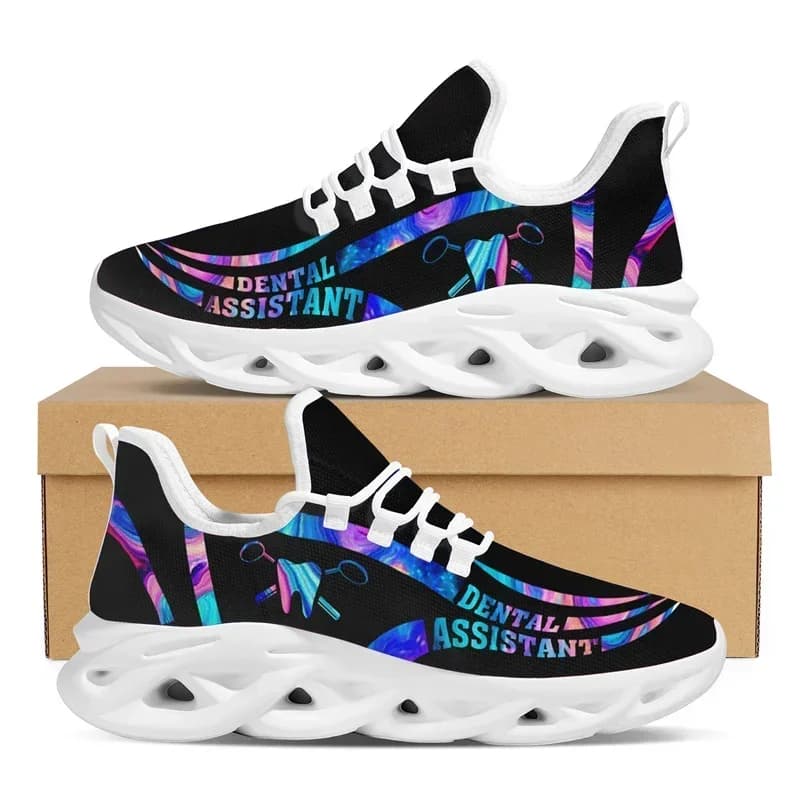 Custom Cartoon Nurse Doctor Print Women Sneakers Slip on Light Mesh Shoes Summer Breathable Flats Shoes Zapatos Planos 2022