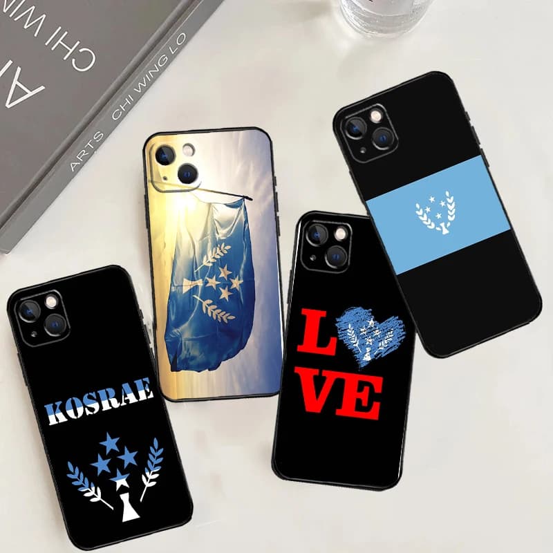 Cover per telefono con bandiera di Kosrae per iPhone 17 Pro Max 16 14 13 12 11 15 Pro Max Plus 12 13 Mini 16e 17 Air