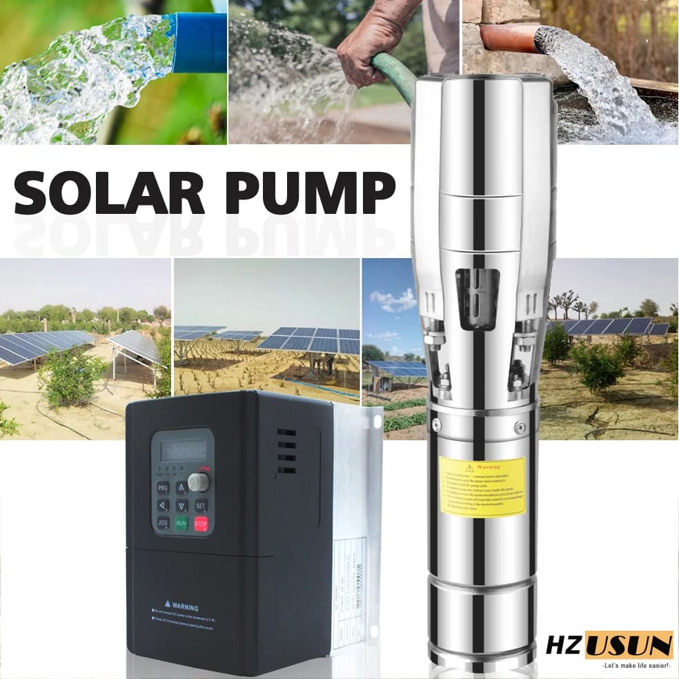6HSA25-50-5.5 Pompa di trasferimento a spruzzo d'acqua sommergibile ad alto volume alimentata da pannello solare da 7,5 HP Pompa booster per irrigazione agricola