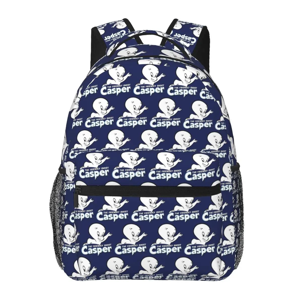 The Friendly Ghost Casper Student Backpack School Bag Hiking Travel Daypack for Boys Girls Fashion Bookbag Shoulder Bags