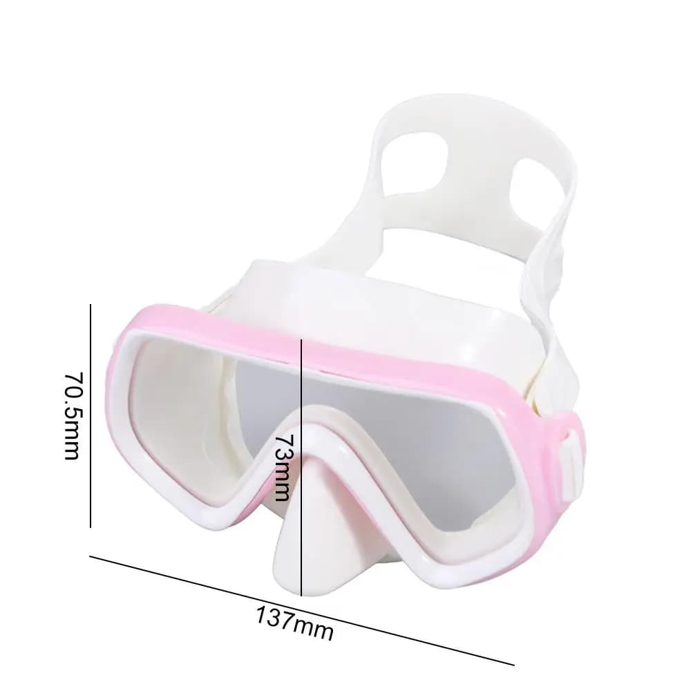 Occhialini da Nuoto Unisex in Vetro PC con Copertura per il Naso, Cinturino in PVC, Antiappannamento e Antinfiltrazione, per Piscina e Snorkeling