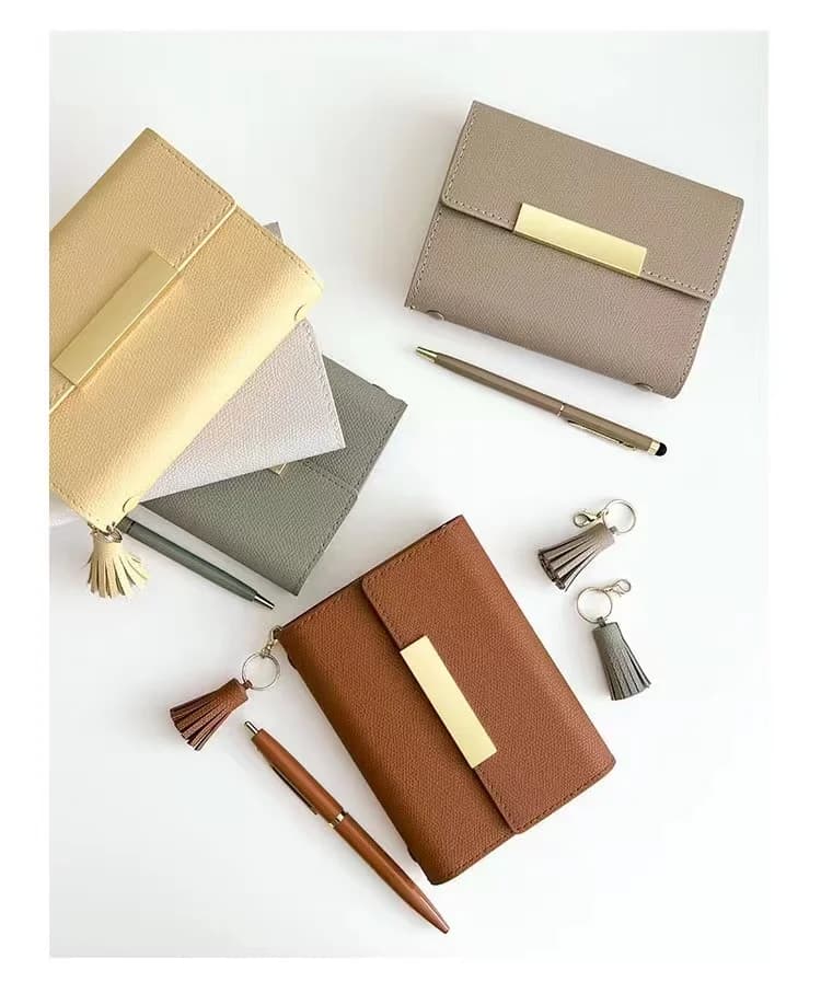 A7 Pu Leather Pocket Notebook Loose-leaf Binder Journal Diary Agenda Planner Notepad School Stationery Support