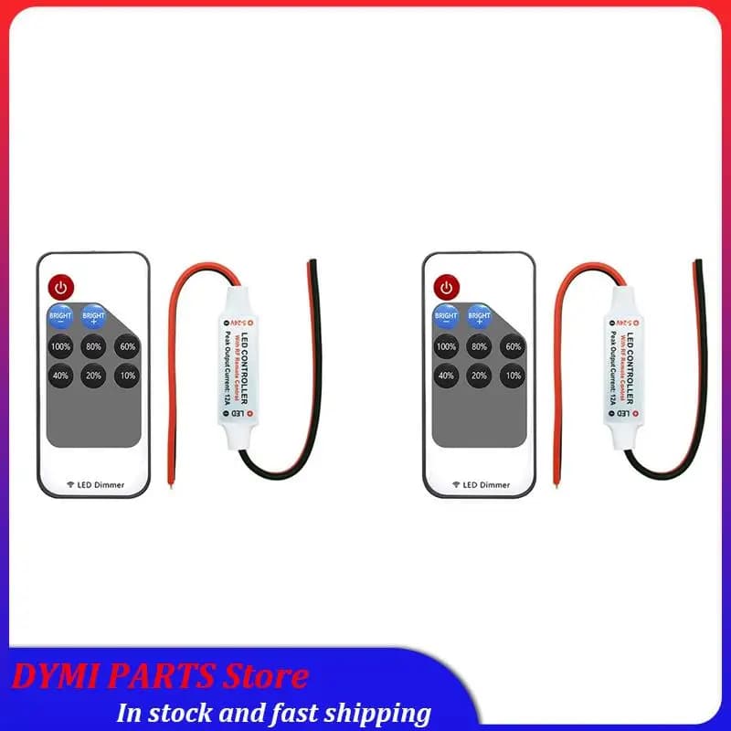 Global Sale-2X LED Dimmer monocolore DC 5V 12V 24V 5050 2835 Luci di striscia Regolatore di segnale PWM a tensione costante RF Remo a 9 tasti