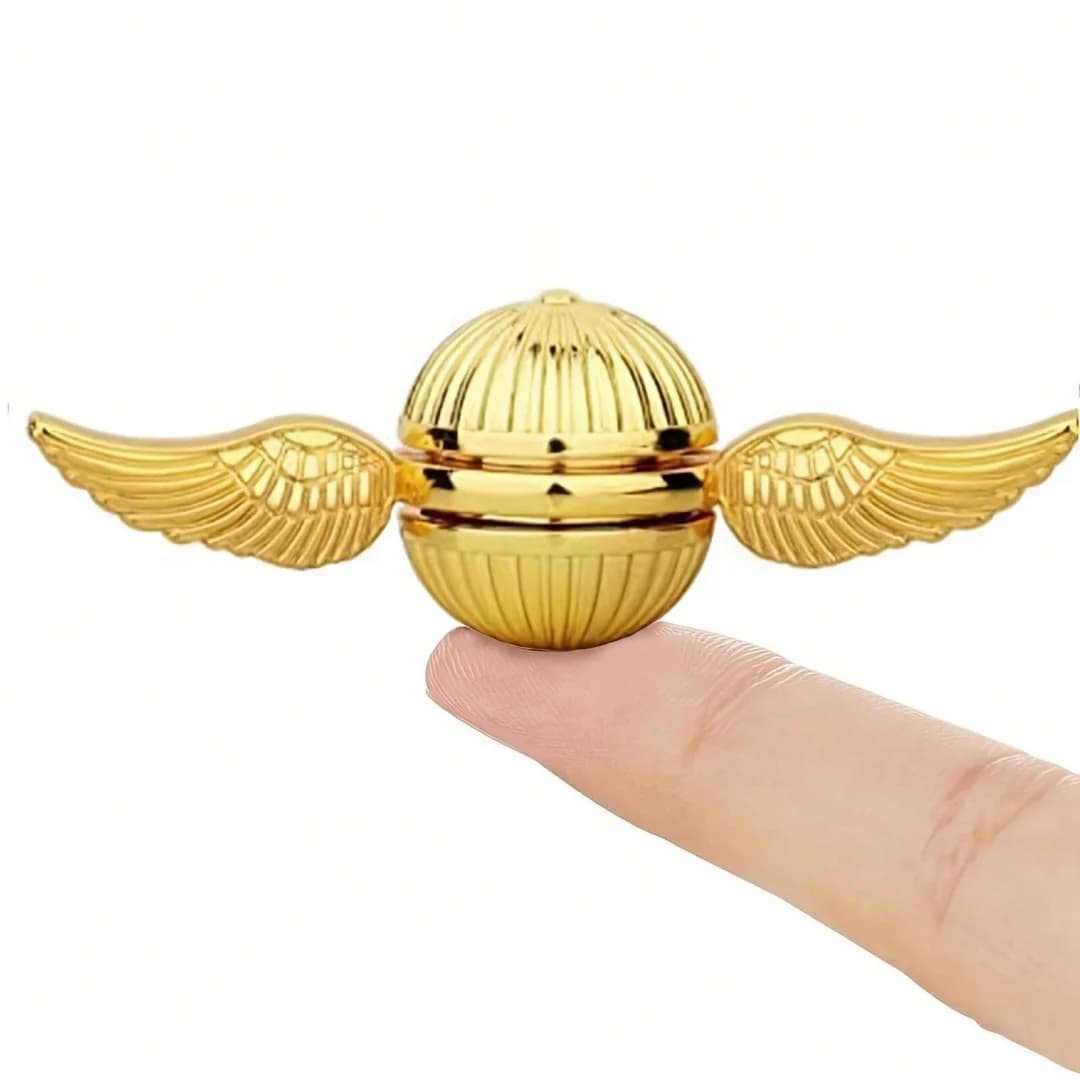 Fidget Spinner Golden Flying Wing Ball, gadget antistress in metallo, rotazione fluida, ornamento da collezione, giocattolo antistress, adatto come regalo