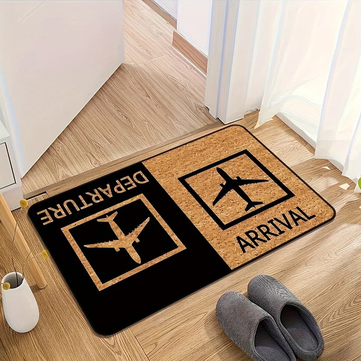 Arrivi e reparti aerei Tappetini d'ingresso per porta d'ingresso Decorazioni per la casa Aerei lavabili Aeroporto Bagno Zerbino antiscivolo Tappetino da cucina