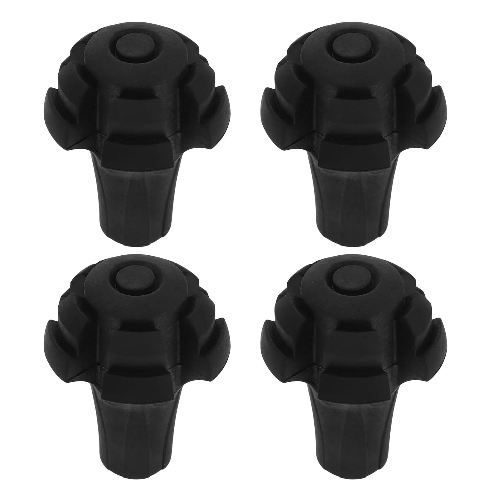 Set di 4 Coperture in Gomma per Punte di Bastoncini da Trekking, Accessori per Bastoni da Passeggio, Protezioni Antiscivolo per Bastoncini da Escursionismo