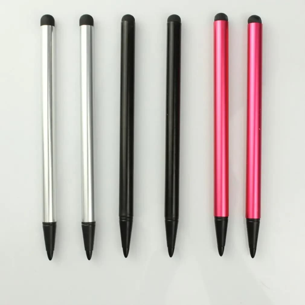 Matita stilo touch screen con penna resistiva capacitiva 2 in 1 per tablet iPad telefono cellulare PC penna stilo a doppio scopo