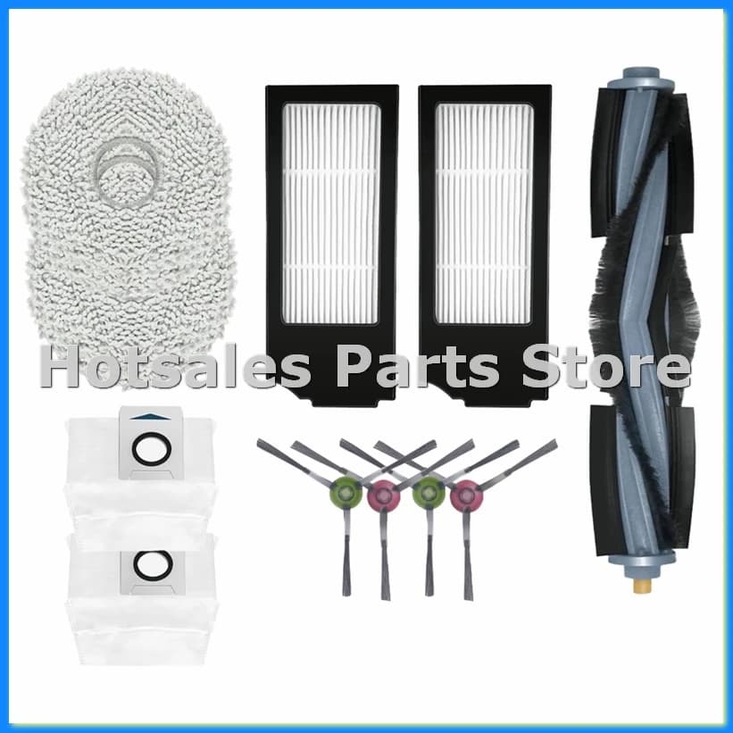 Per Bork V830 Robot Aspirapolvere Accessori Sacchetto per la Polvere Spazzola Laterale Principale Filtro Hepa Mop Rag Parti di Ricambio-A62I