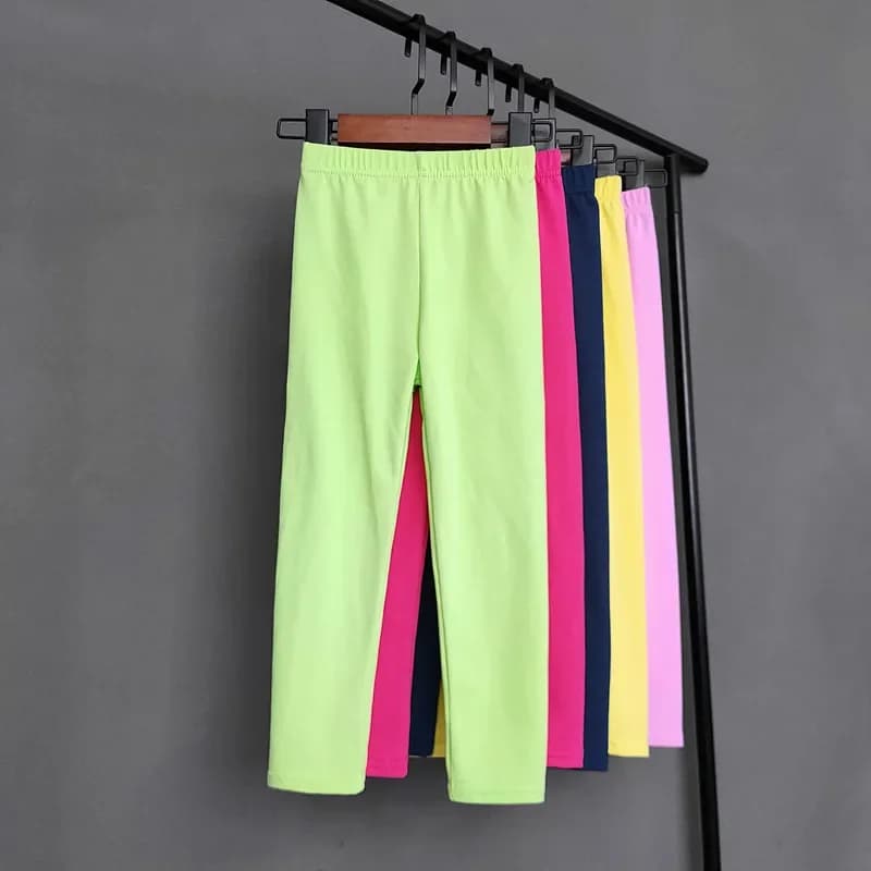 Skinny leggings for kids pants Solid color stretch pants spring spring summer soft and thin pants for kids girl and boys