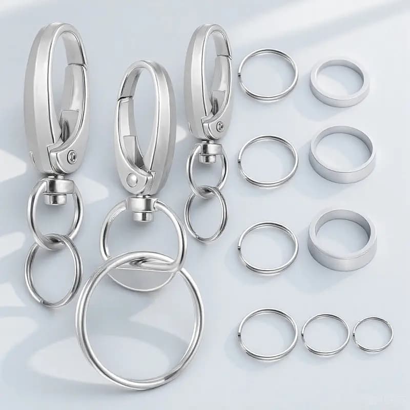 Set di Clip per Targhette per Cani in Lega di Zinco, Sgancio Rapido, Porta ID per Collare e Pettorina, Facile Installazione, Antiruggine, Leggero, con Anelli Rotondi