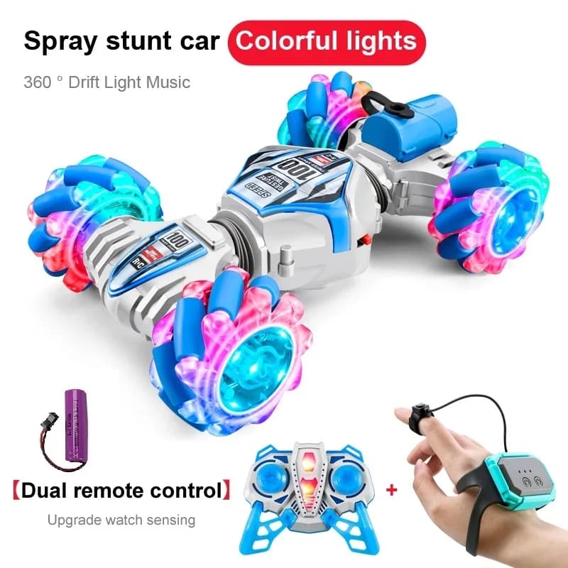 1:24 4WD 2.4G RC Car, Mini Twister con sensore di gesti, veicolo fuoristrada con luci LED musicali, giocattoli caldi di spedizione JIT per ragazzi