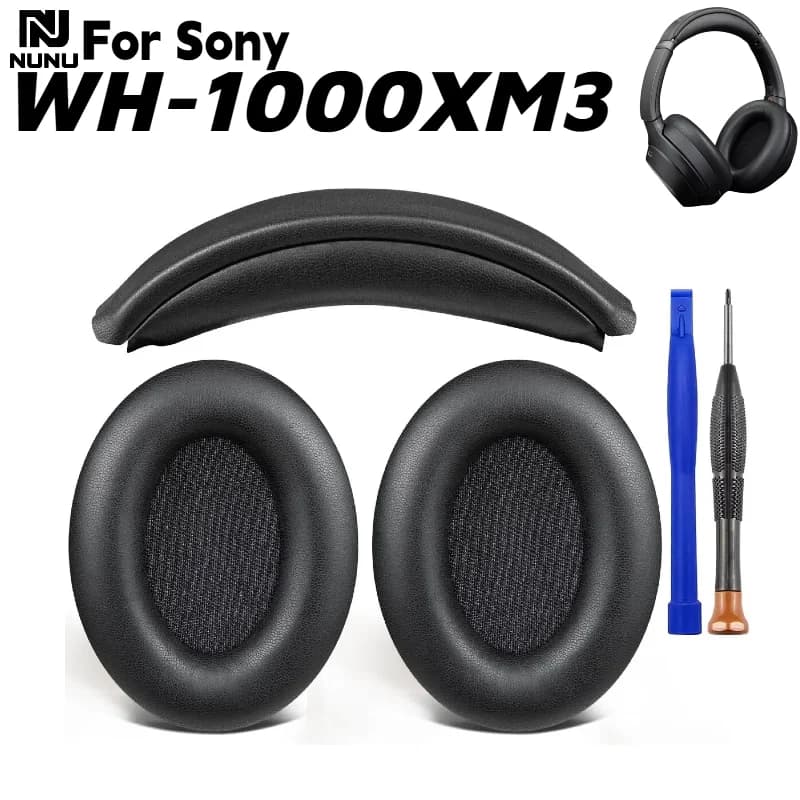 Cuscinetto di ricambio per archetto auricolare a scatto facile da installare / Cuscinetto auricolare in memory foam con rivestimento in proteine per cuffie Sony WH-1000XM3 - Ricambi per riparazione