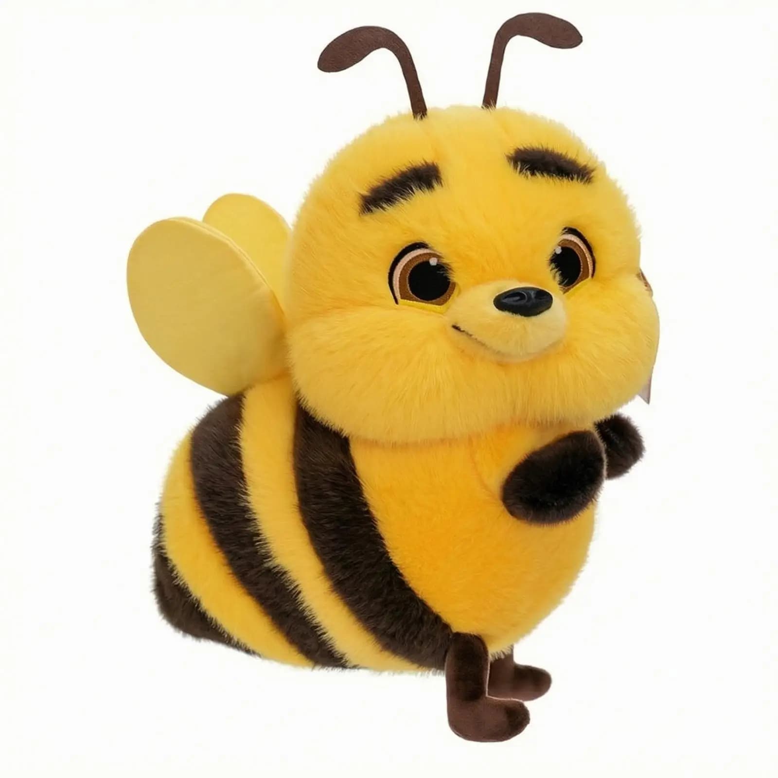 Adorable Cartoon Bee Plushie Stuffed Doll Soft PP Cotton Filled Toy for Cute Animal Lovers Bedroom Playroom Display