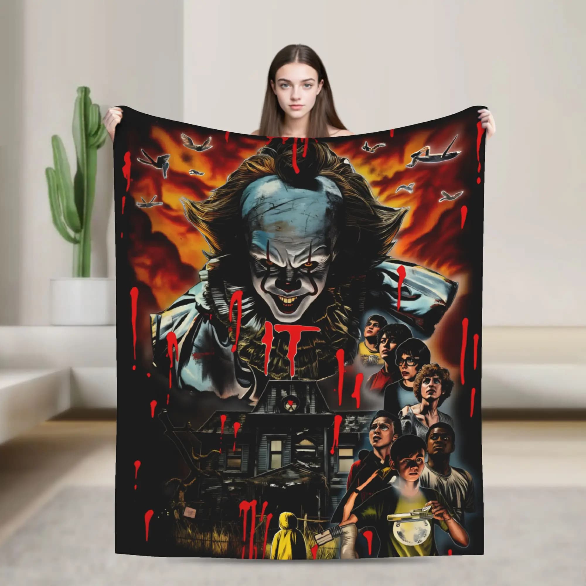 IT Welcome To The Derry 2025 Soft Warm Blanket Travel Office Plush Throw Blanket Home Decor Flannel Bedspread Sofa Bed Cover