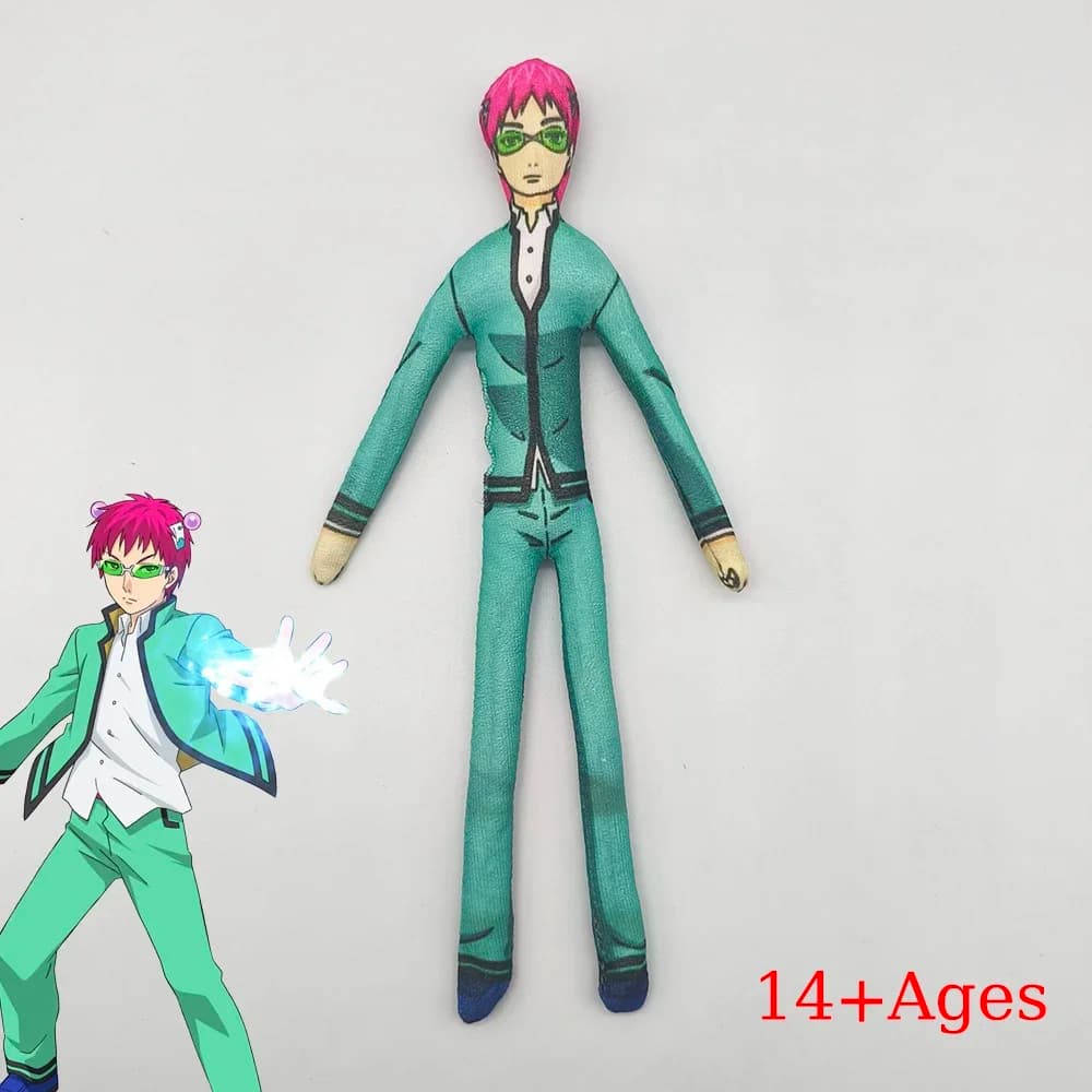 Anime La Disastrosa Vita di Saiki K Saiki Kusuo Cosplay Bambola di Cotone Snello Twistable Forma Decorazione Della Stanza Modello Astratto