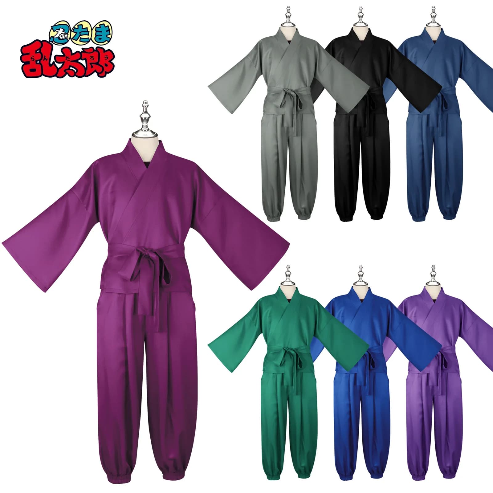 New Ninja Rantarou cosplay costume, multiple colors, Rakudai Ranta Ninja Academy 4th grade cosplay outfit for role-playing
