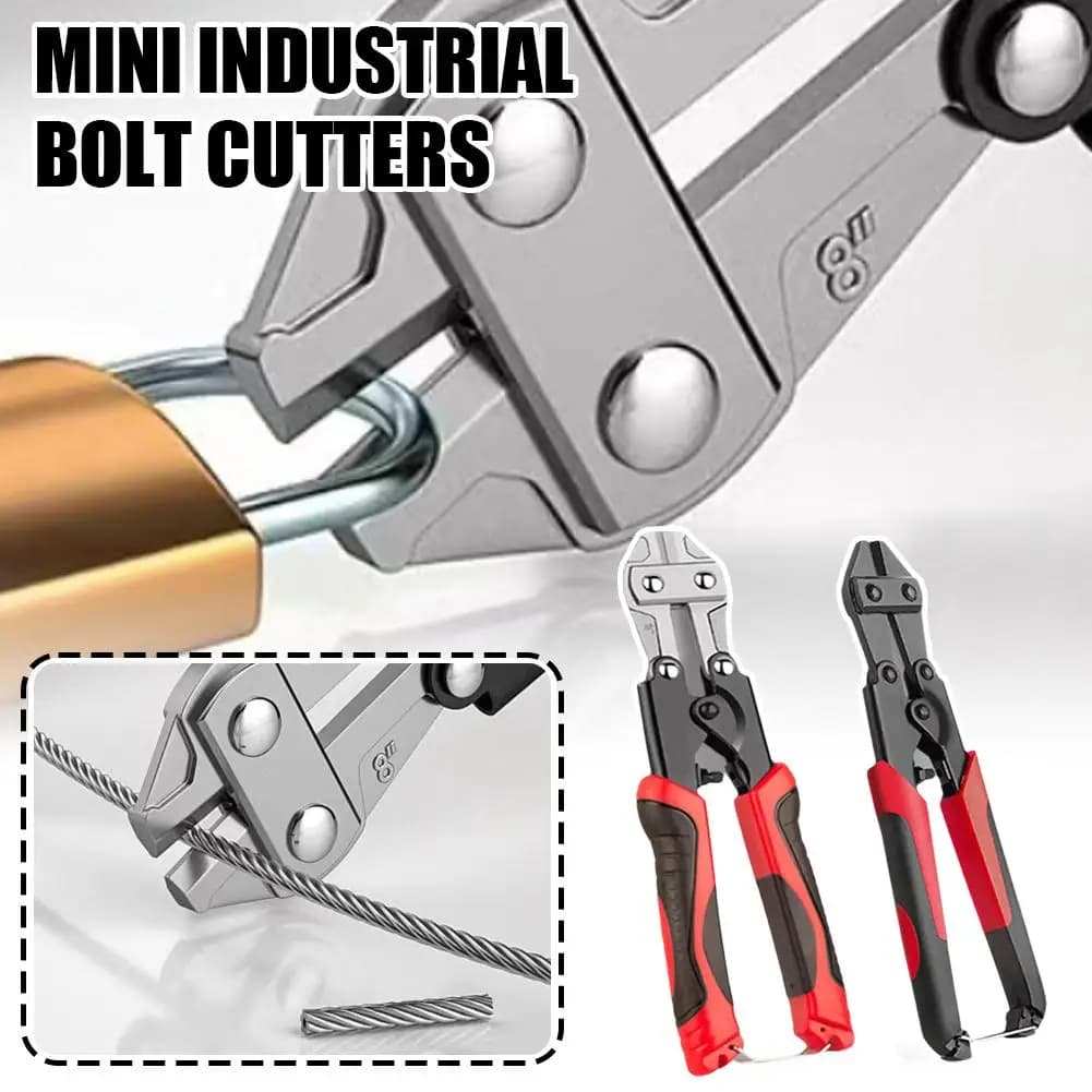 Mini frese per bulloni in barra d'acciaio di grado industriale Forte elevata durezza Forbici per cavi a risparmio di manodopera Pinze da taglio a catena agli ioni di maglia ionica