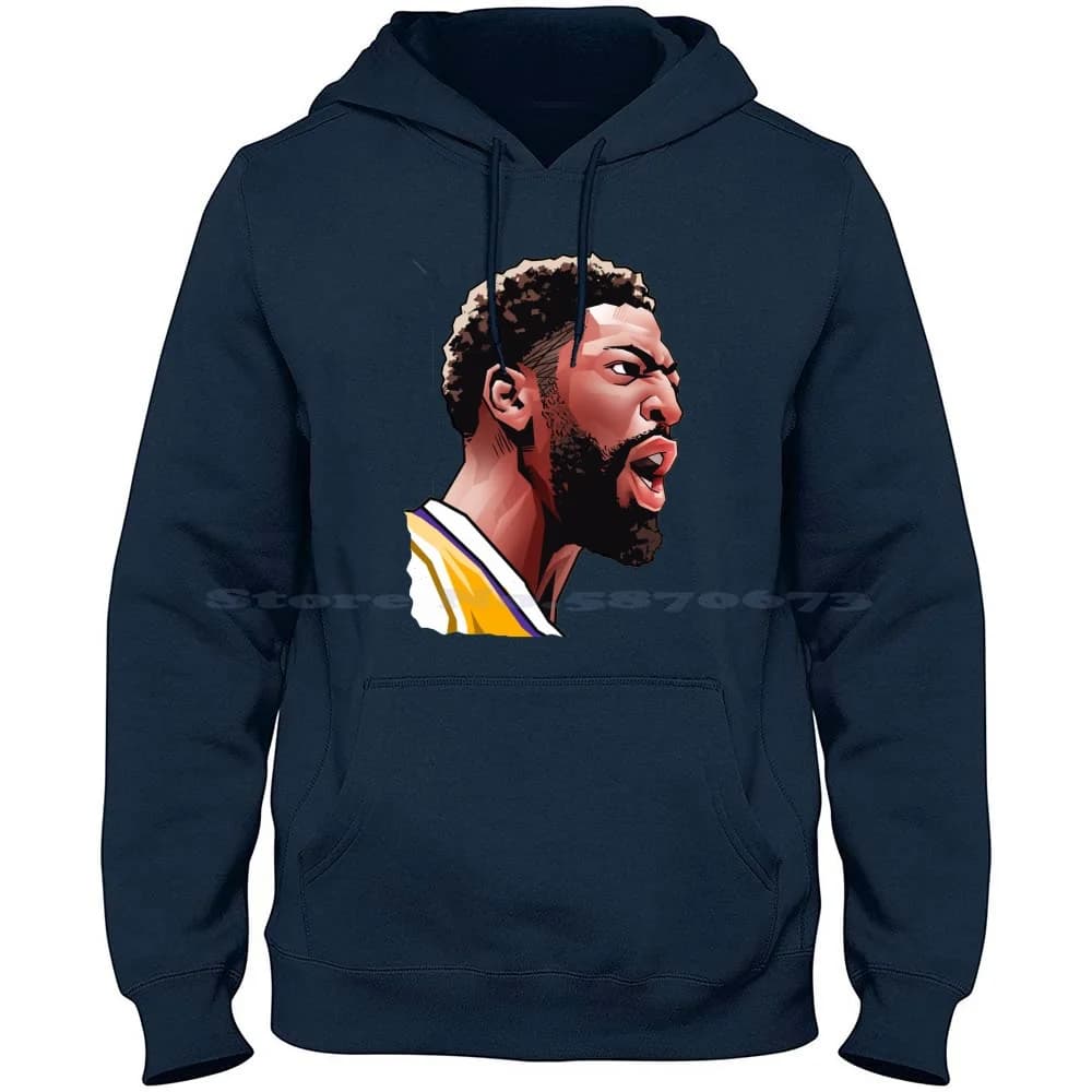 Anthony Davis 3-The Brow Of Basketball 100% cotone felpa con cappuccio T Shirt Anthony Davis 3 Anthony Davis Center Anthony Davis Basketball