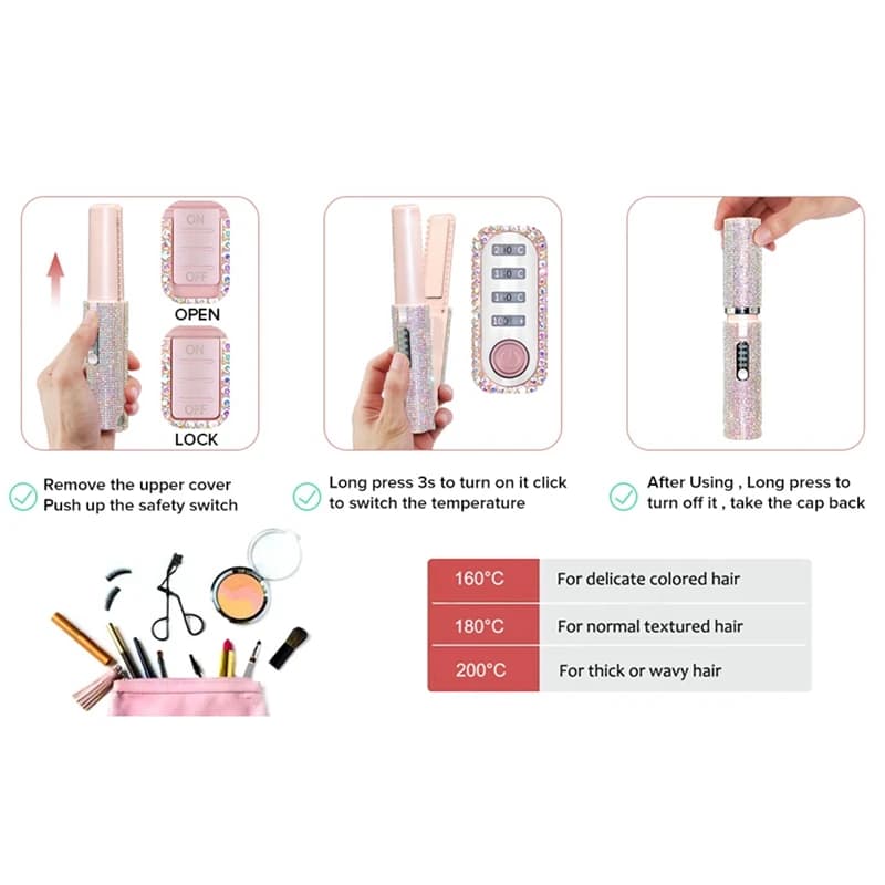 Brush to smooth electrical USB hair 2 in 1, brush to smooth, multifunctional comb, styler to smooth hair
