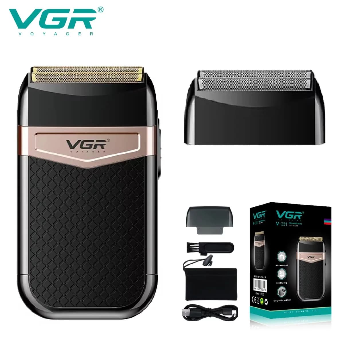 VGR Lamina Professional Razor Razors Electric Lamine Face Razor Shaving Machine Waterproof Barba Trimmer for Men V-331