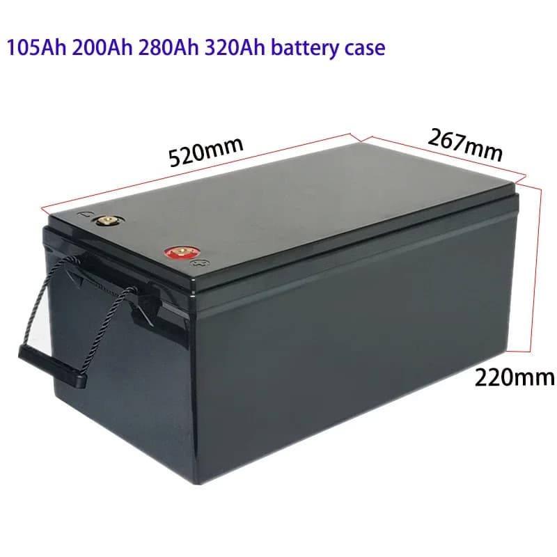Custodia per celle solari per batteria Lifepo4 12V 24V 48V 90Ah 105Ah 180Ah 200Ah 280Ah 320Ah Scatole di immagazzinaggio batteria Custodia in plastica per batteria RV