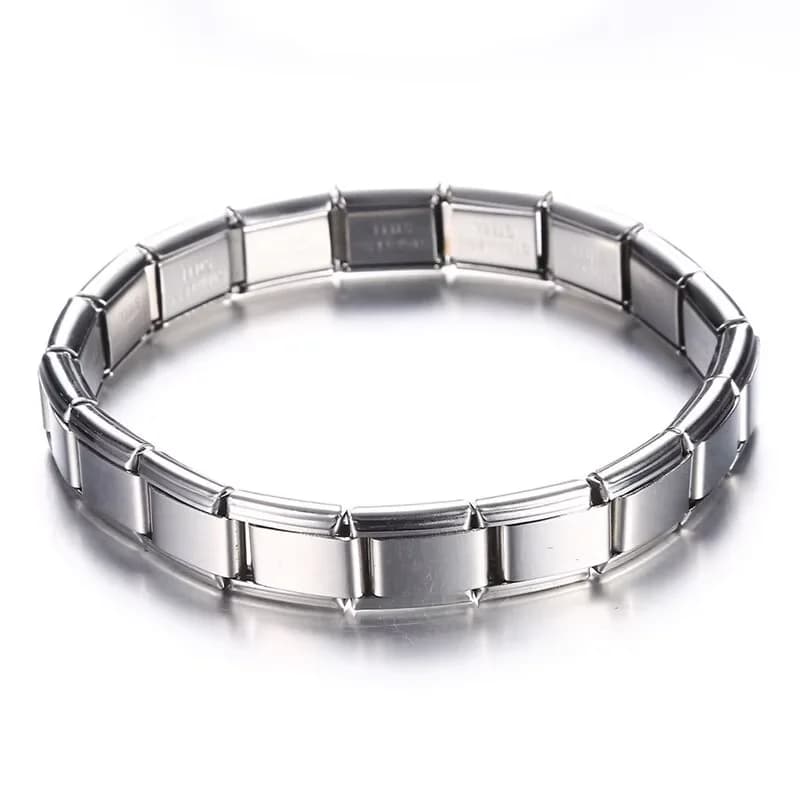 Unisex Minimalist Business Stainless Steel Stretch Link Bracelet Women Men Plain Polished For Office Daily Wear Jewelry