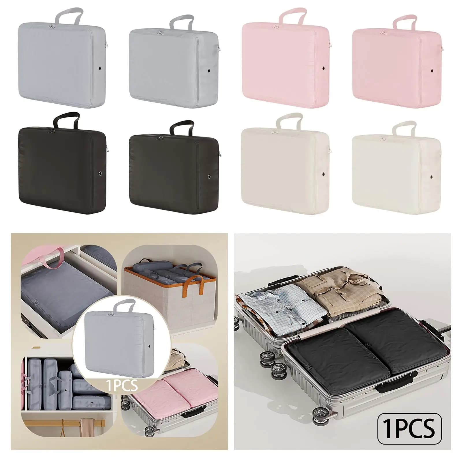 Cubo di Compressione per Valigie, Borsa Espandibile Salvaspazio in Tessuto per Accessori da Viaggio, Multiuso e Pieghevole