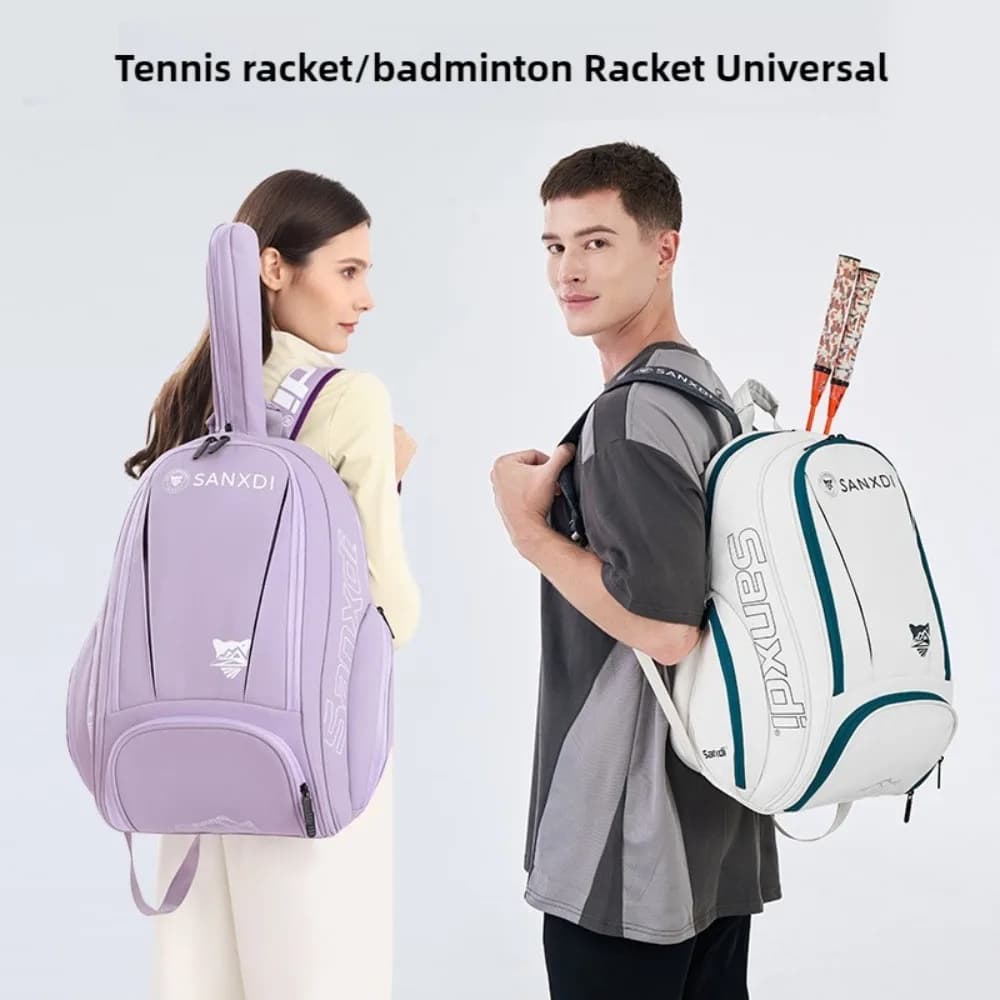 Tennis rack bag Sports bag with separate shoe compartment Tennis rack, badminton, squash, sport with balls