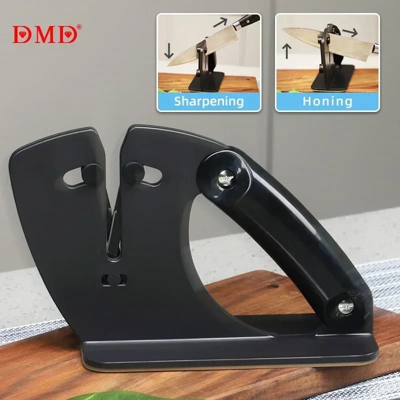 Affilacoltelli Portatile Multifunzione per Cucina, in Acciaio al Tungsteno con Angolo Regolabile e Manico in Ceramica