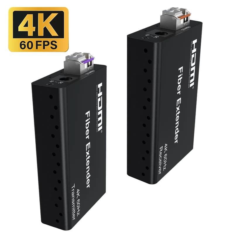 HDMI 4K @ 60Hz 20Km fiber extender on HDMI 2.0 fiber optic extender transceiver with SFP HDCP2.2 HDR10 module support
