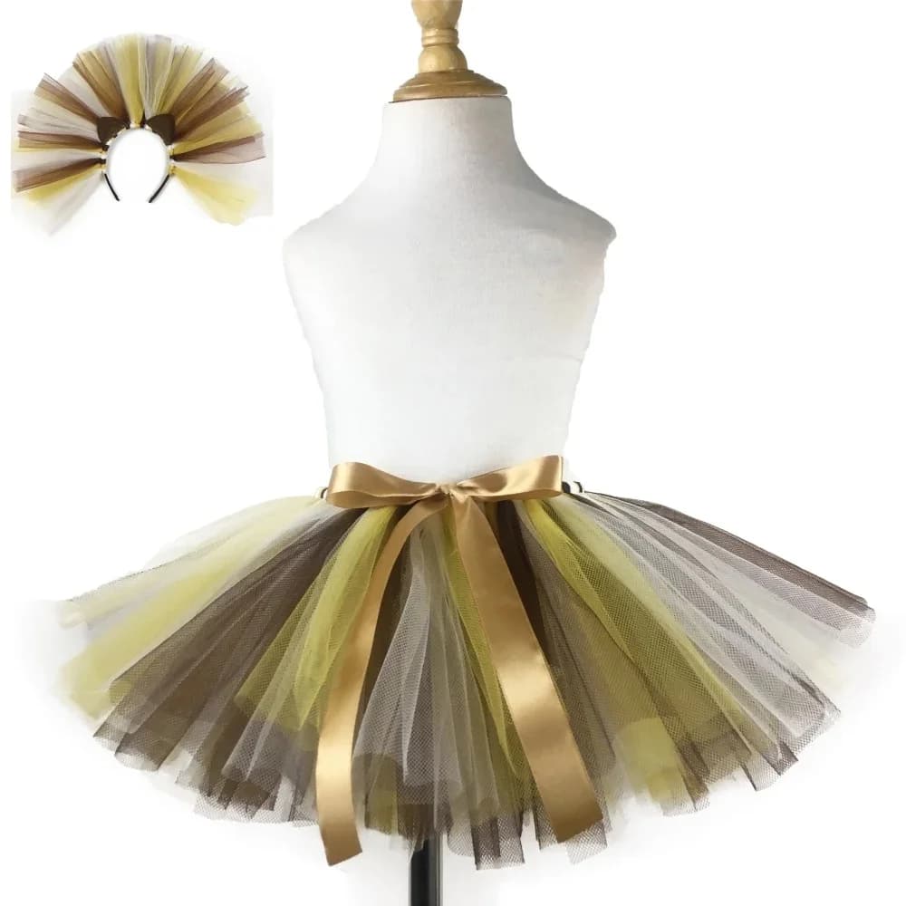 Gonna Tutu Il Re Leone per Bambine, Set con Fiocco per Capelli, Costumi per Feste, Abbigliamento Natalizio, Gonne per Fotografia