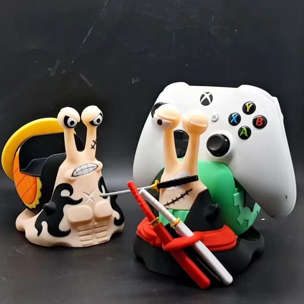 Cos One Piece Anime Game Controller Compatible with Ps4 Ps5 Xbox Switch Luffy Zoro Den Gamepad Stand Gaming Desk Decoration Gift