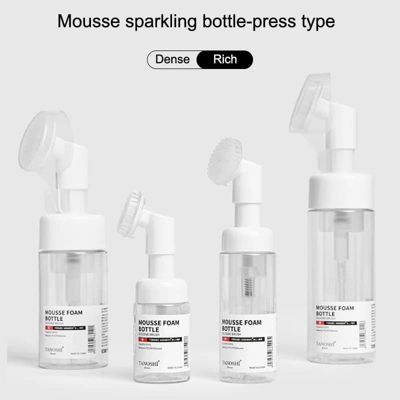 1Pc 30/60/100/150ml Empty Facial Cleanser Mousse Foam Gel Head Wash Brush Foam Bottle Pressure Type Cleaning Soap Pump Dispenser