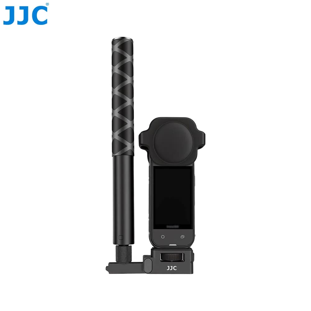 JJC FPA-1 Folding Selfie Stick Adapter For Insta360 X6 X5 X4 X4 Air X3 DJI Osmo 360 II with 1/4" Interface Velcro Fixation