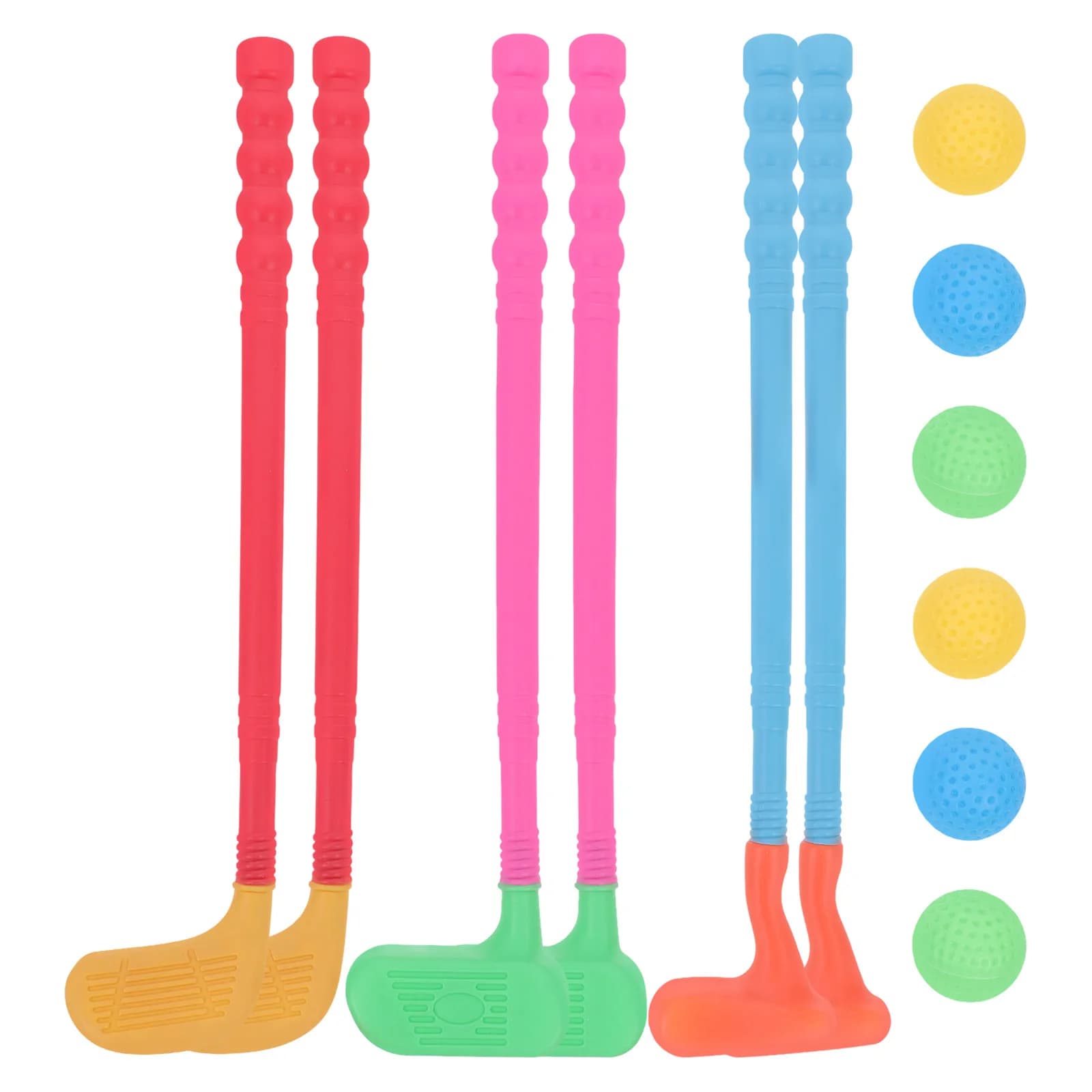 2 set di kit da golf per bambini, set di palline da golf in plastica, giocattoli sportivi educativi per lo sviluppo dei bambini, giocattoli da golf, giocattoli educativi