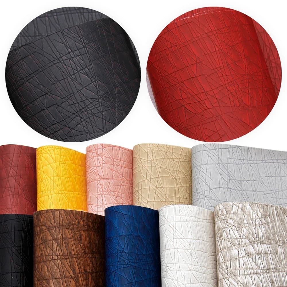 1 pezzo di tessuto in ecopelle, 7,87x12,99 pollici, materiale in PVC con texture a rilievo, pelle sintetica - Perfetto