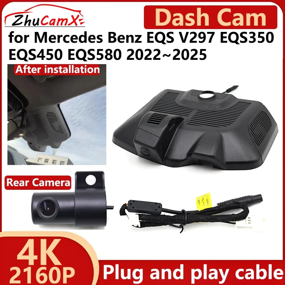 ZhuCamX for Mercedes Benz EQS V297 EQS350 EQS450 EQS580 2022~2025 OEM 4K 2160P Car DVR Dash Cam Camera Night Vision Recorder