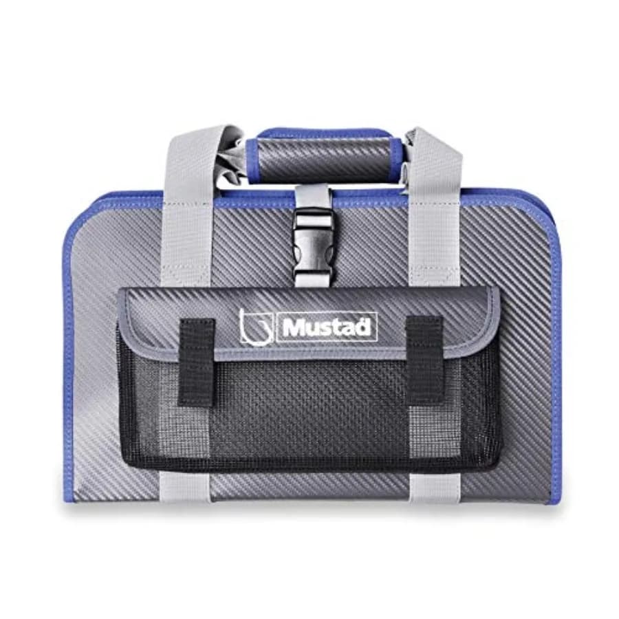 Borsa da pesca, telone impermeabile da 500 denari, chiusura con cinghia in velcro, pratica tasca esterna in rete