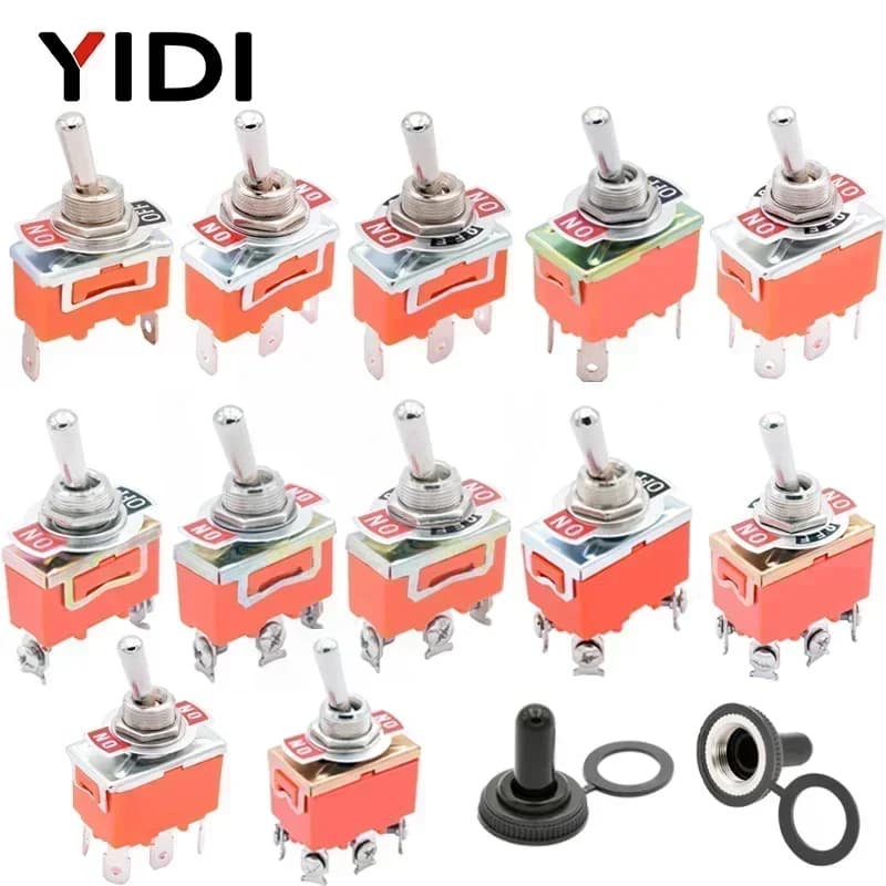 10 pz Interruttore A Levetta E-TEN 1322 1021 1122 1221 1321 3pin 6pin on-off SPST SPDT Interruttore 6pin on-off-on on-on DPDT Tappo Impermeabile