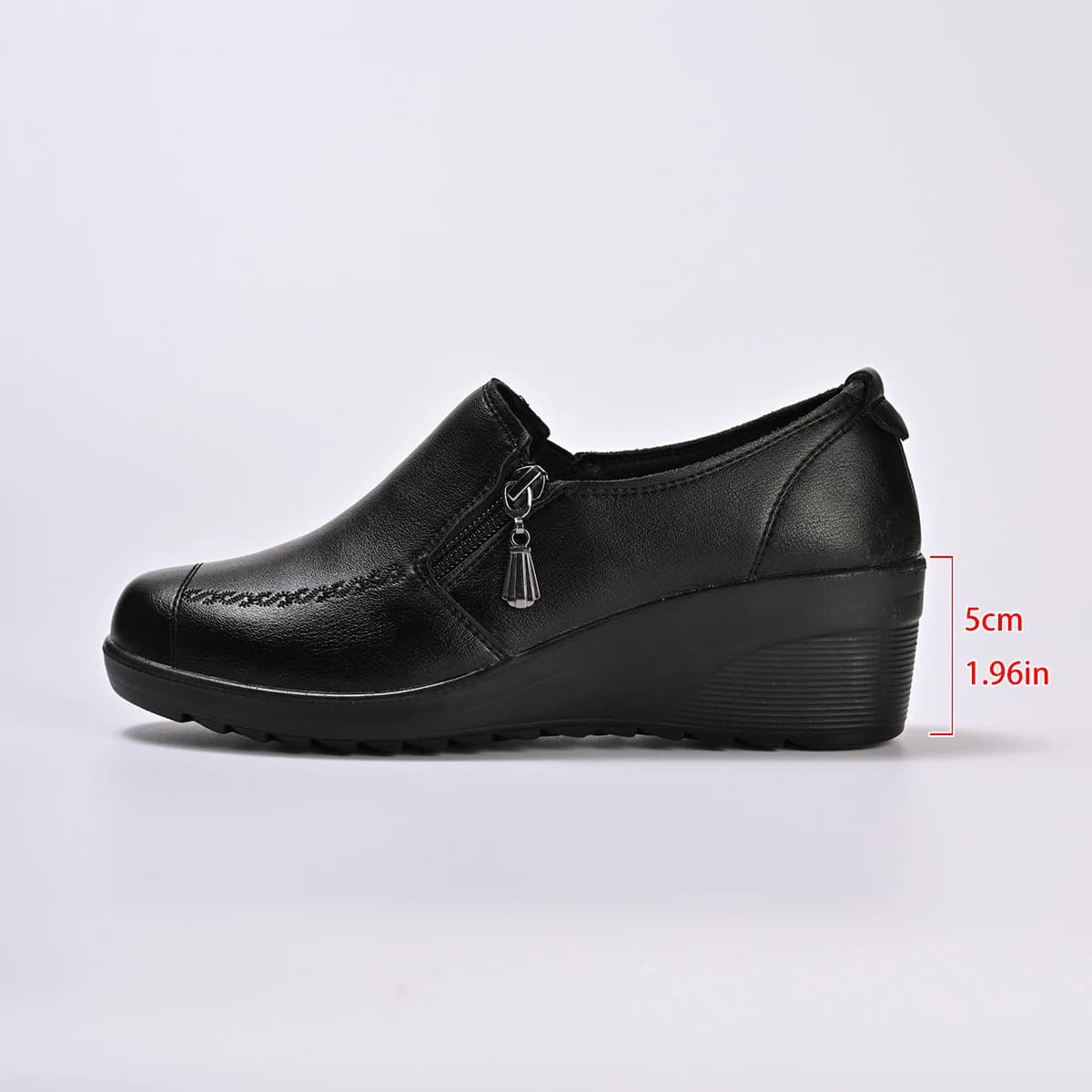 Women's Genuine Leather Shoes Women's Casual Shoes Spring Autumn Classic Moccasin Shoes For Free Time Comfy Women's Black