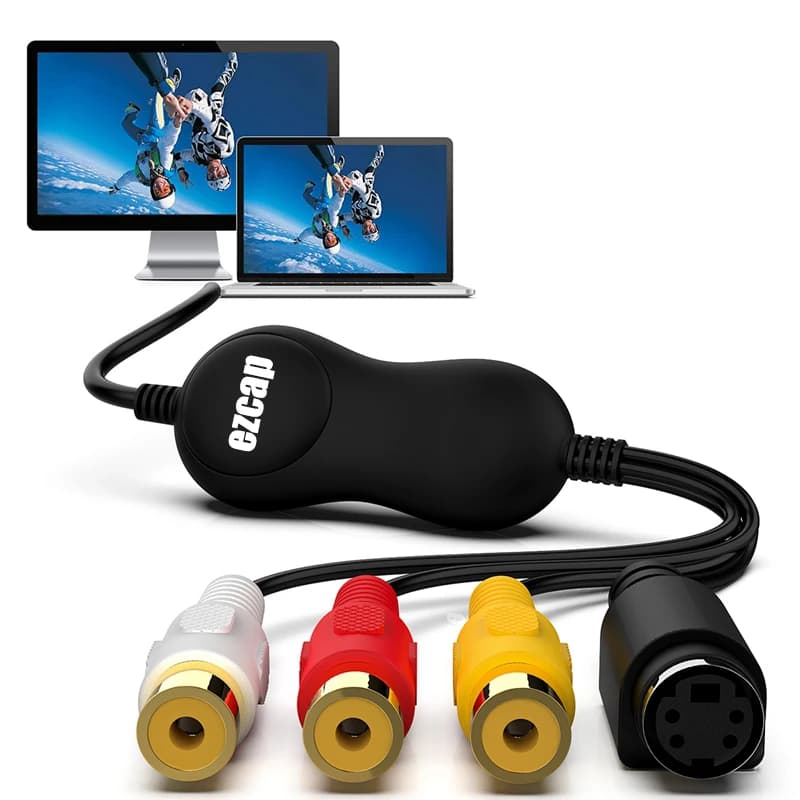 Adattatore convertitore piastra scheda di acquisizione audio video USB 2.0 originale EZCAP AV S-Video DVD DVR VHS per Win7 /8 /win10 Mac OS X 10.10